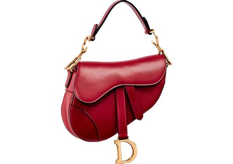 sac dior saddle rouge|Dior saddle bags.